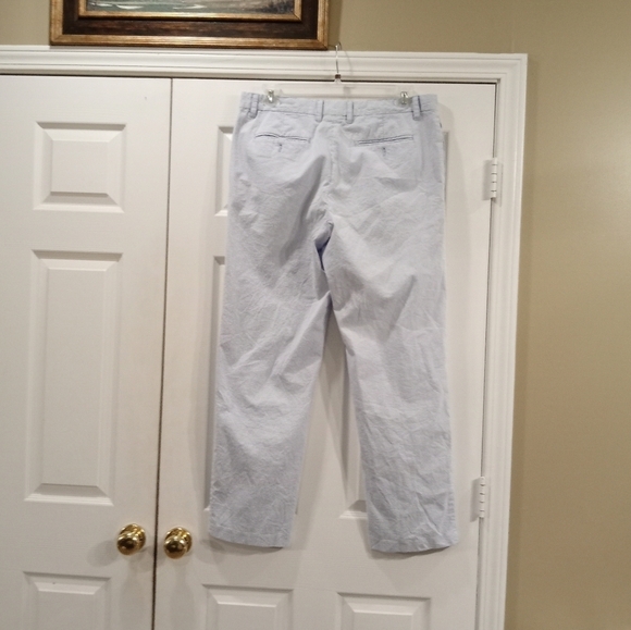 Izod Straight Fit Blue Striped Men's Pants Size 36X32 - Picture 3 of 4